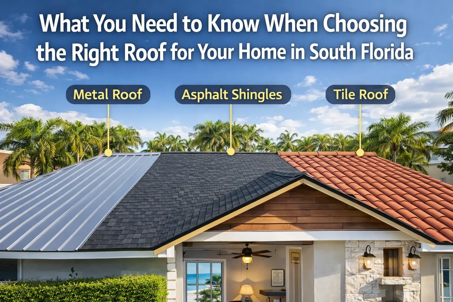 What You Need to Know When Choosing the Right Roof for Your Home in South Florida